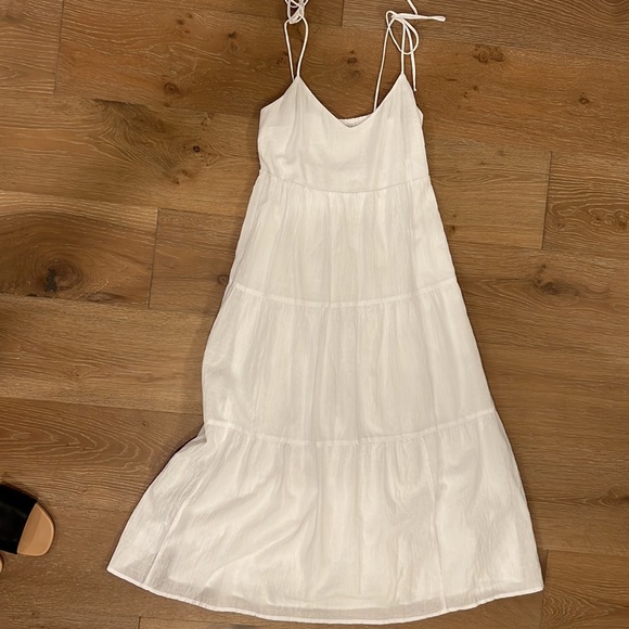 Abercrombie Tie-Strap Tiered Trapeze Midi Dress - Brand New! - Picture 3 of 6